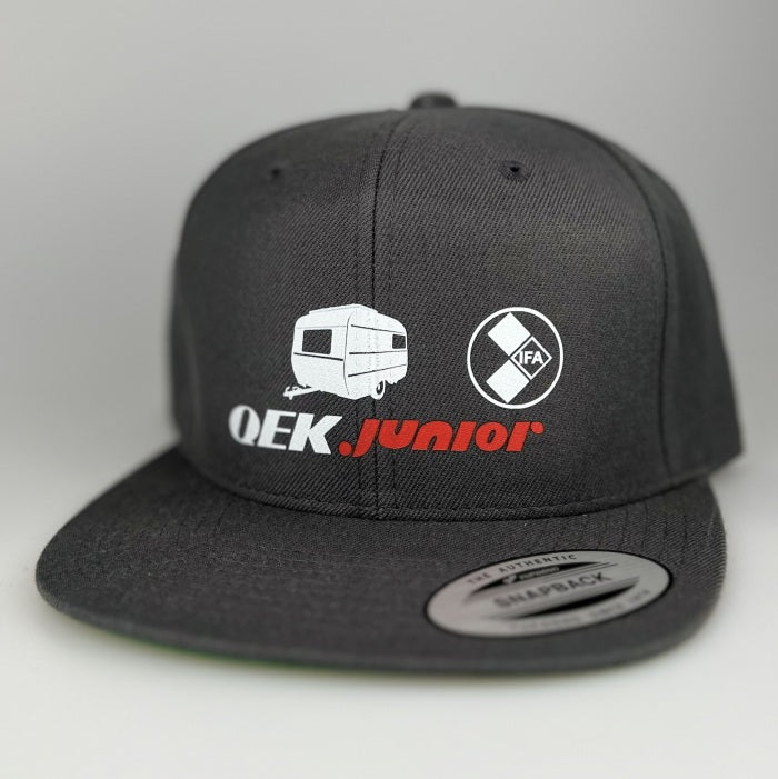 Snapback, Cap QEK Junior Schriftzug, dunkelgrau