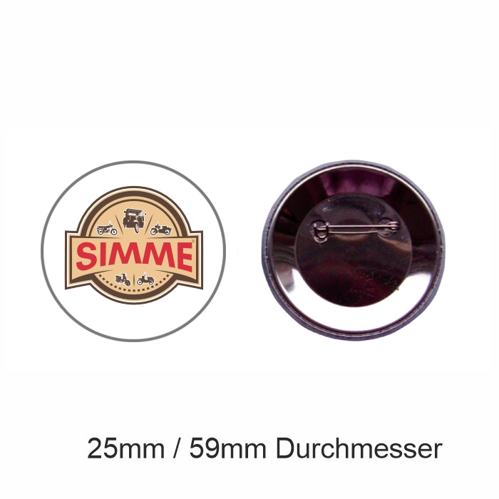 Button IFA Simme© / Simson, Pin mit Bogennadel