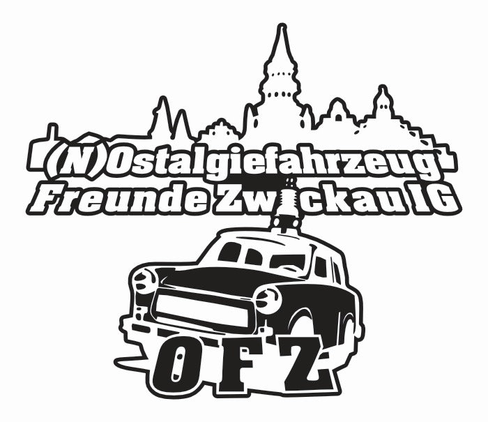 (N)Ostalgiefahrzeug Freunde Zwickau IG KFZ - Aufkleber