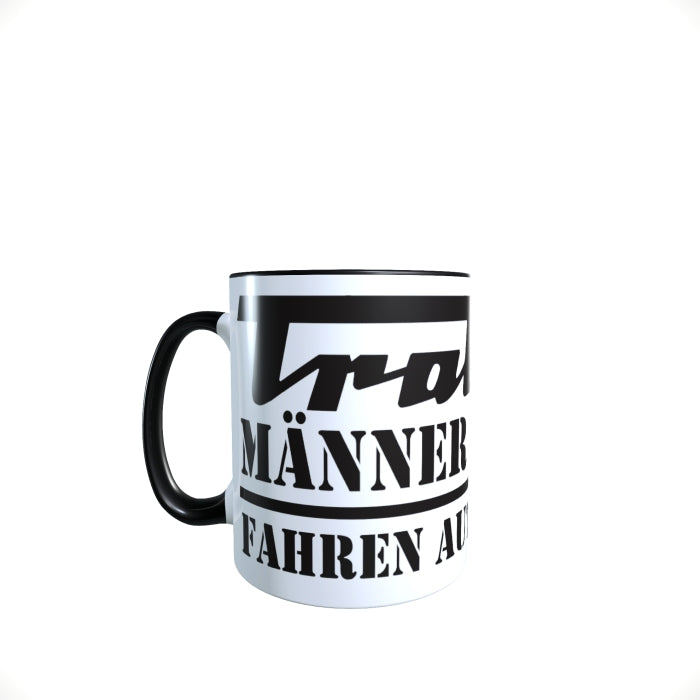 Kaffeepott, Tasse Sachsenring Männer aus Stahl, fahren Autos aus Pappe, verschiedene Farben