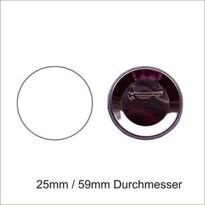 Button online selbst gestalten / personalisieren mit Wunschmotiv, 59mm Durchmesser