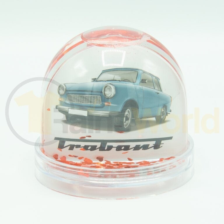 Schneekugel Himmelblauer Trabant, Herzen