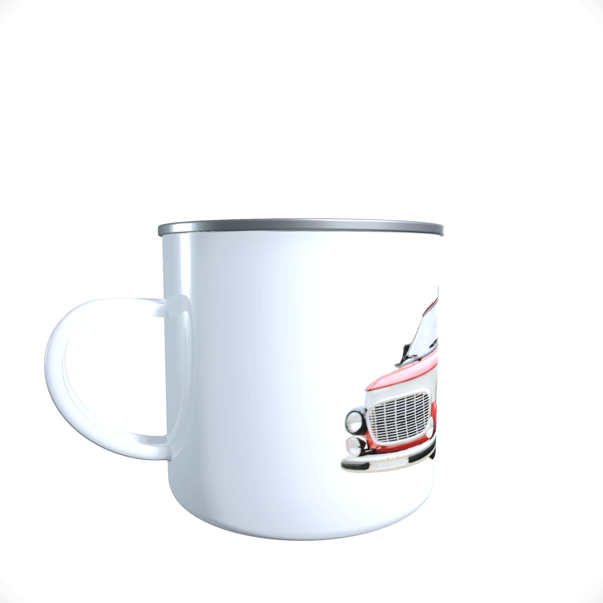 Emailletasse / Tasse IFA Barkas Feuerwehr Bus DDR