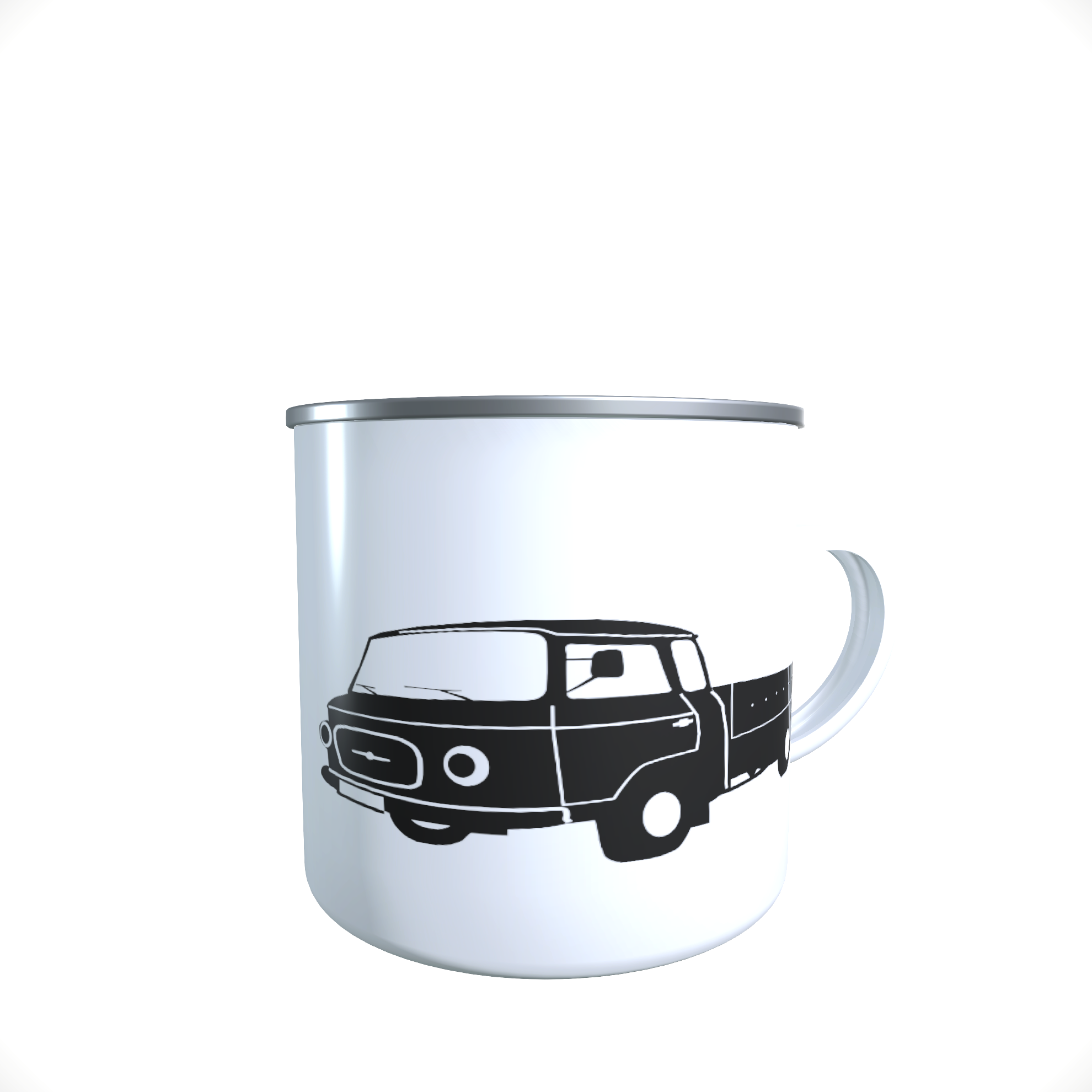 Emailletasse / Tasse IFA Barkas Pritsche DDR