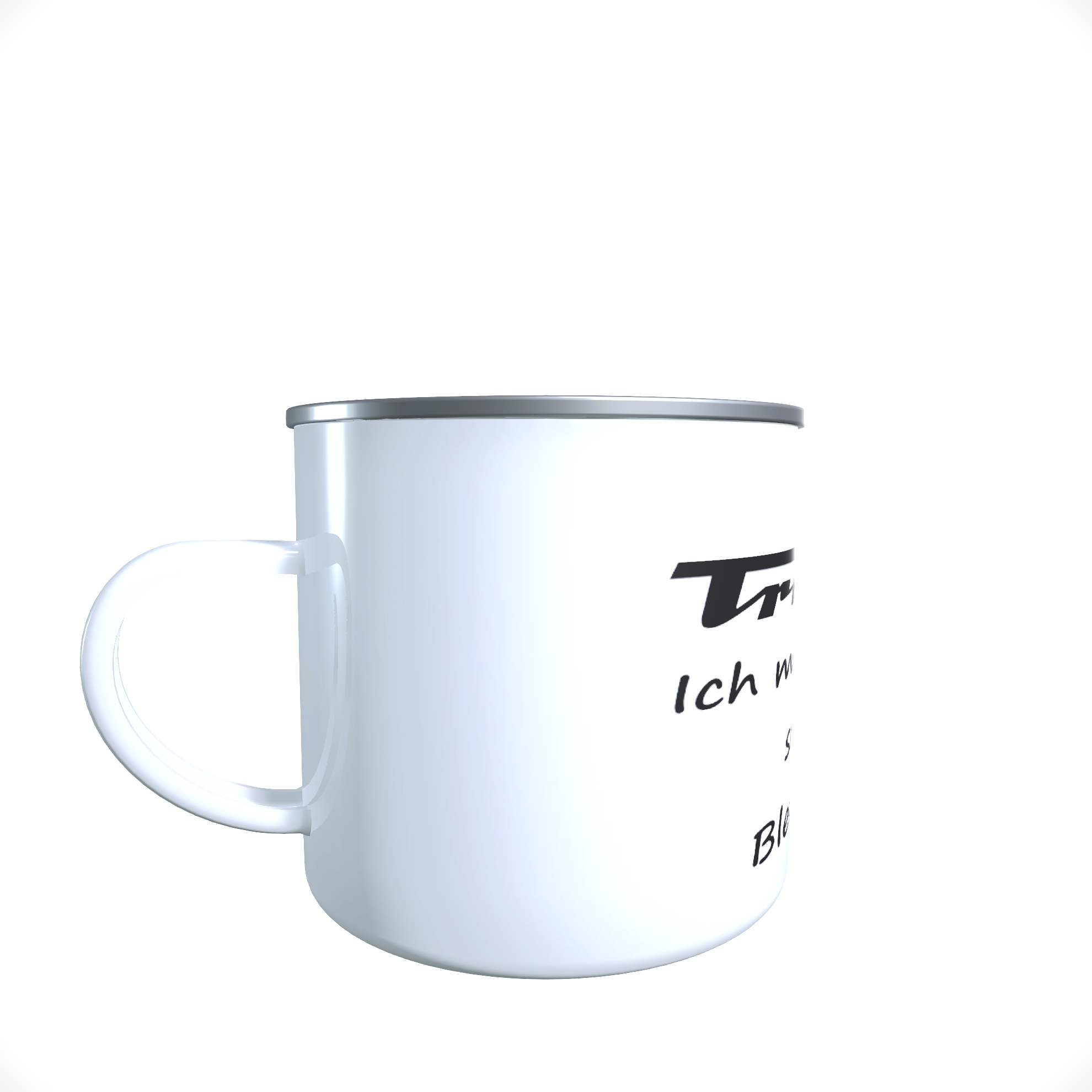 Emailletasse / Tasse IFA Trabant Ich mochte schon als Kind kein Blechspielzeug!