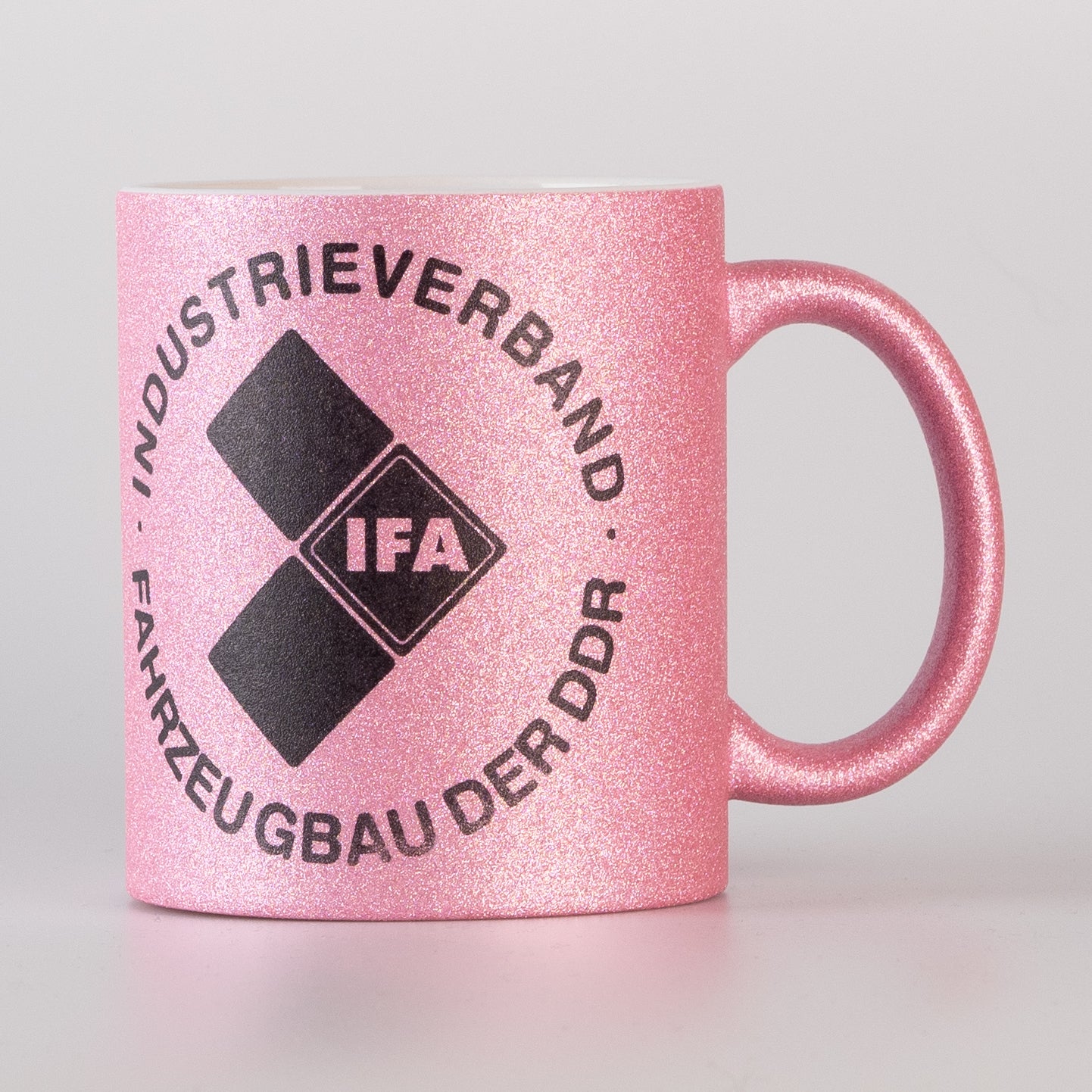 Glittertasse, Glitzertasse IFA DDR, pink