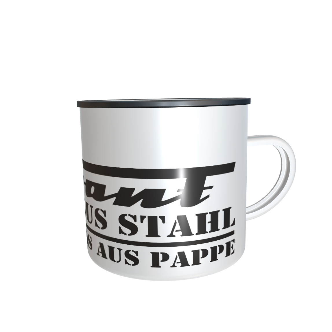 Emailletasse / Tasse IFA Trabant Männer aus Stahl, fahren Autos aus Pappe