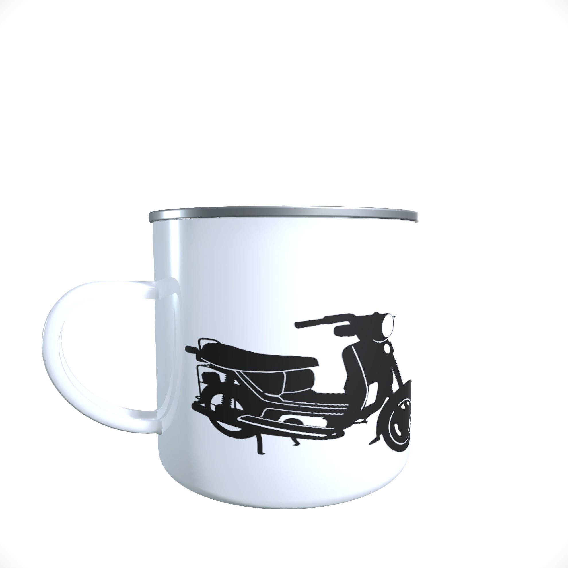 Emailletasse / Tasse Simson Roller DDR