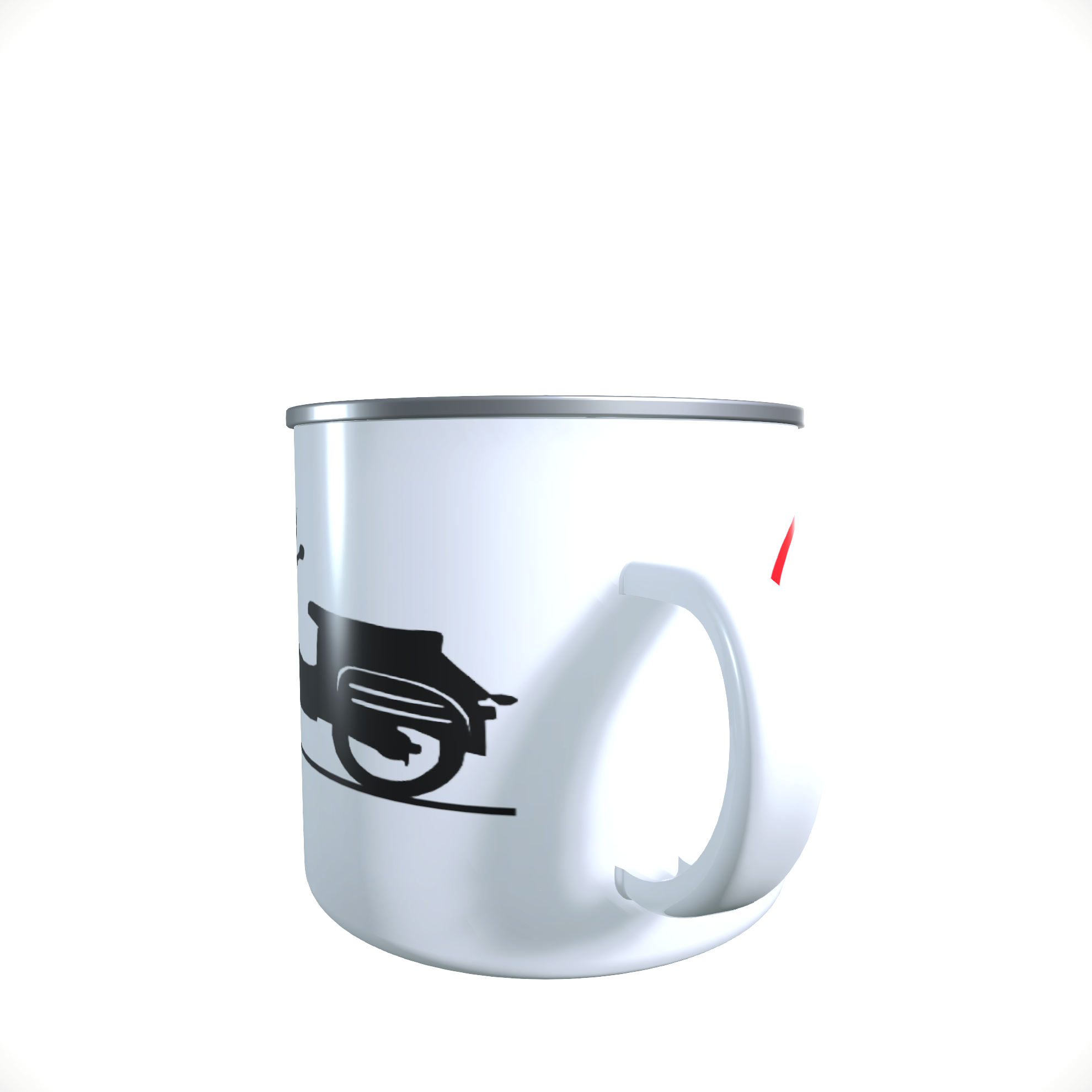 Emailletasse / Tasse IFA Simson Schwalbe Herzschlag