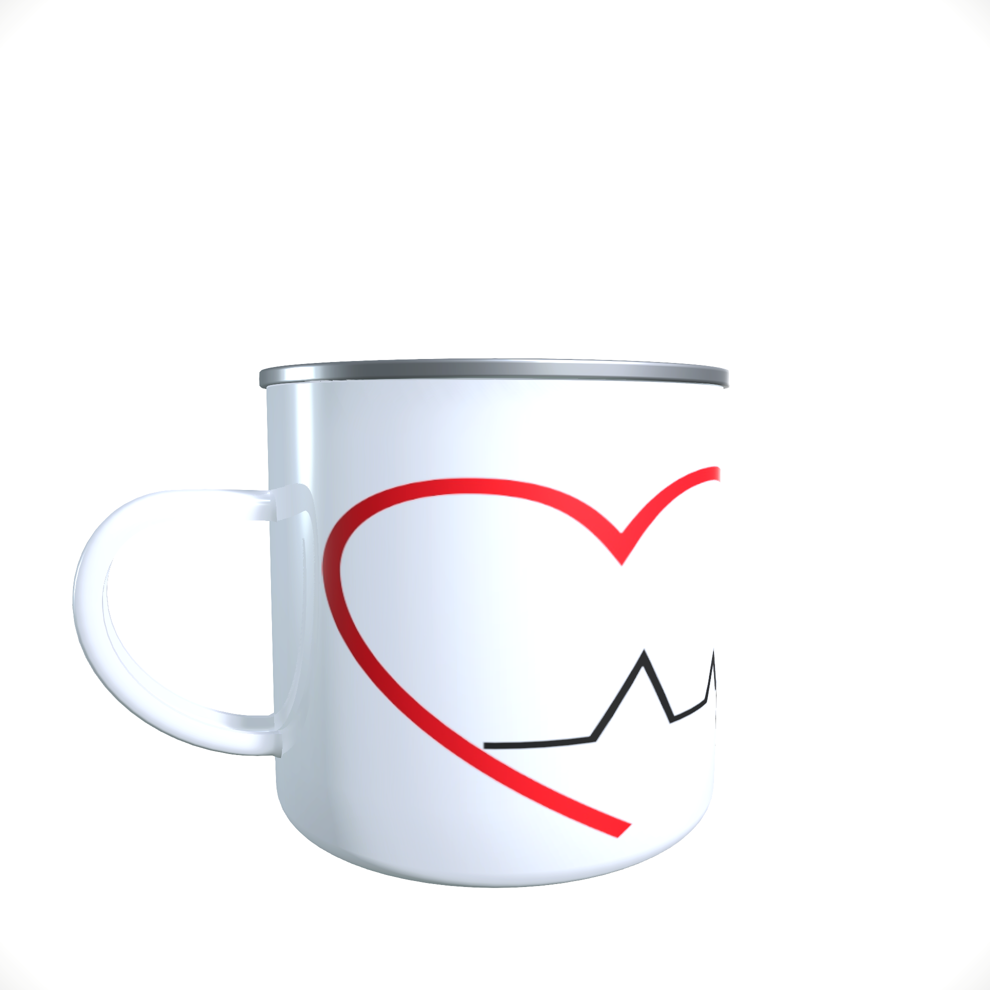 Emailletasse / Tasse IFA Simson S51 Herzschlag