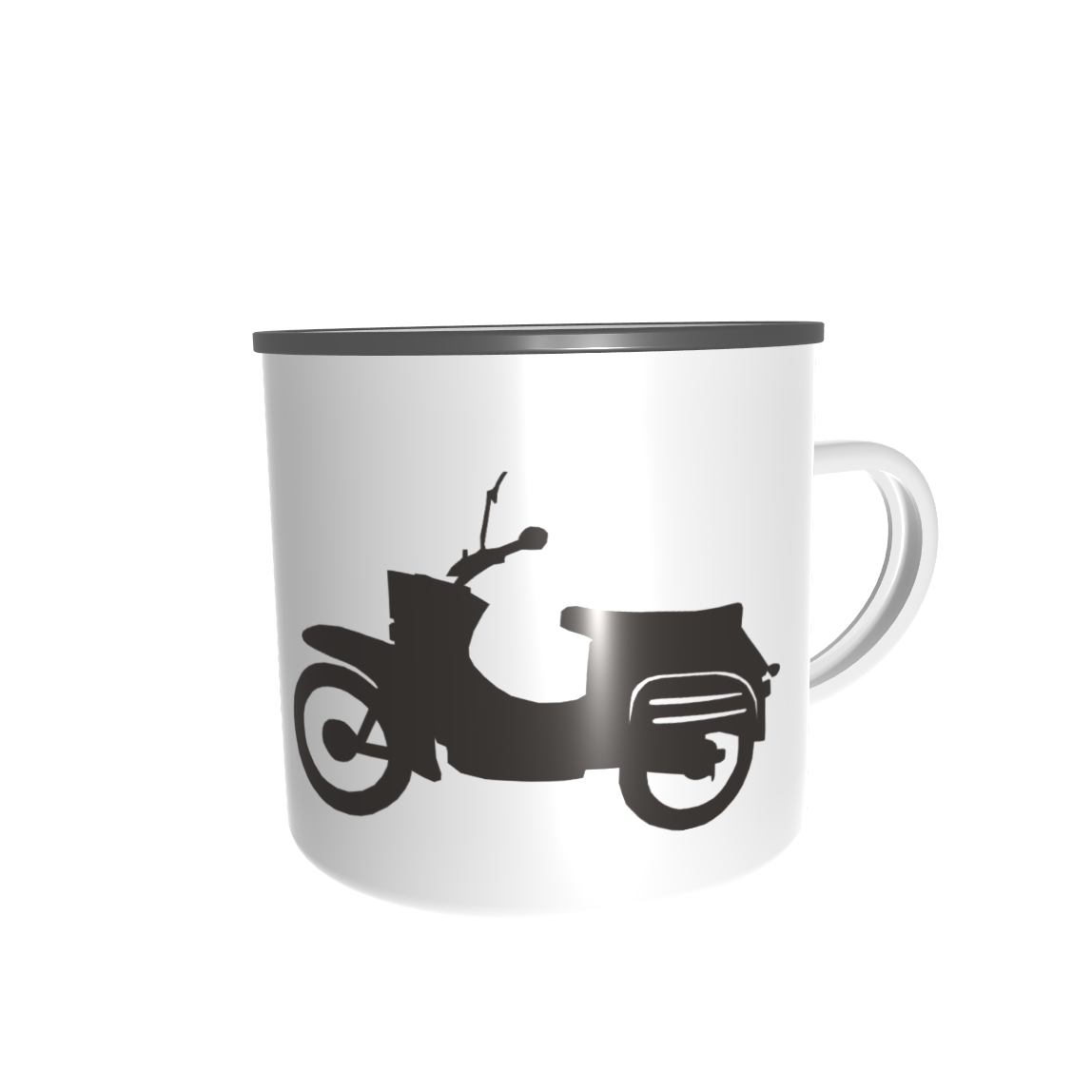 Emailletasse / Tasse Simson Schwalbe DDR