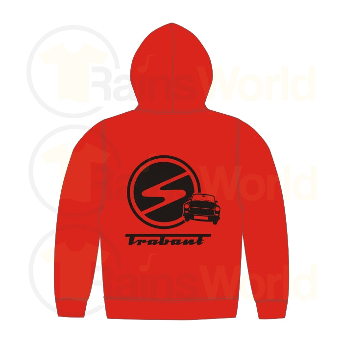 Kapuzen Sweatjacke / Jacke Trabant Sachsenring 601, rot