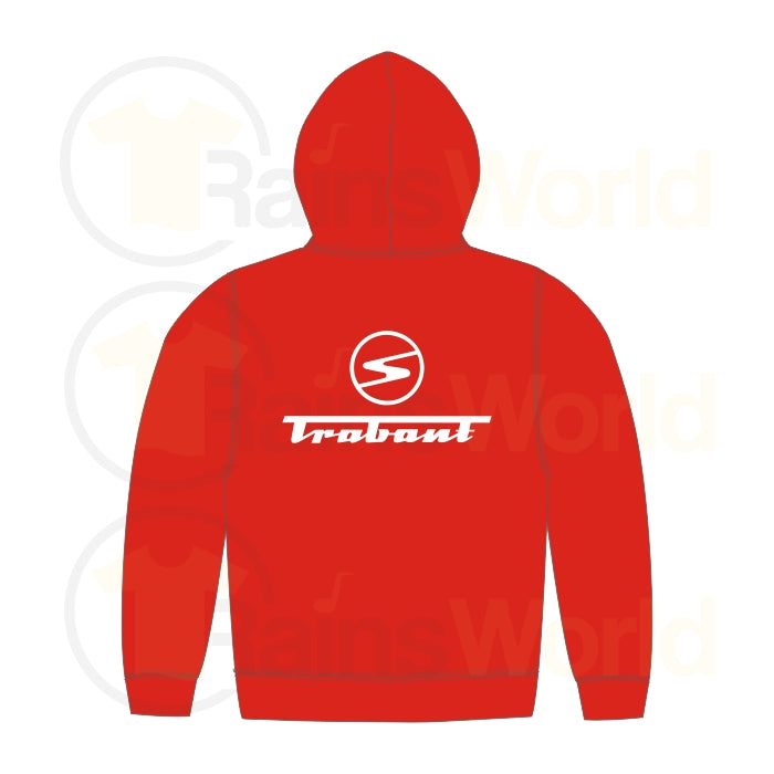 Kapuzen Sweatjacke / Jacke Trabant Sachsenring, rot-weiss