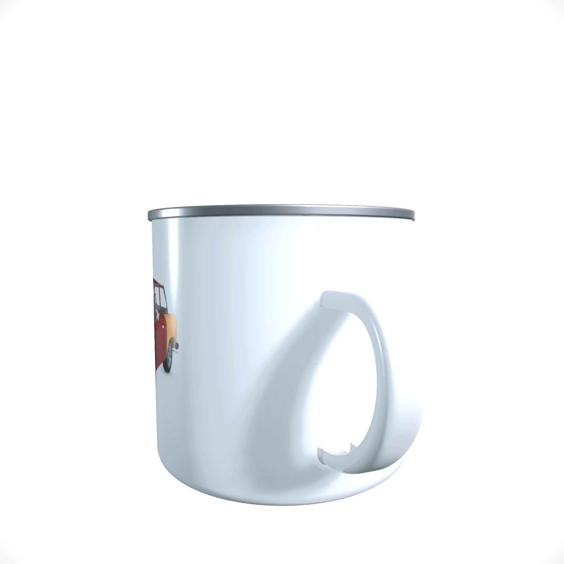 Emailletasse / Tasse IFA Trabant DDR