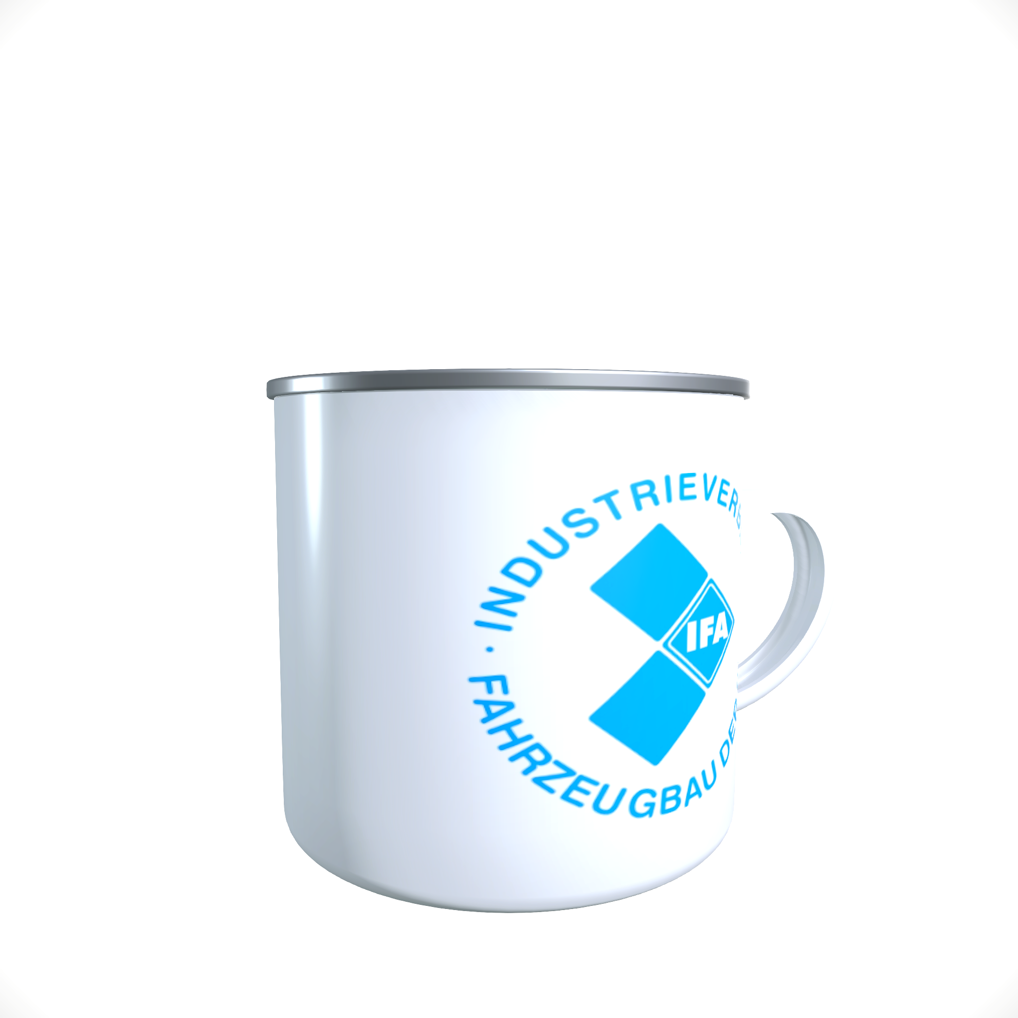 Emailletasse / Tasse IFA Industrieverband Fahrzeugbau der DDR