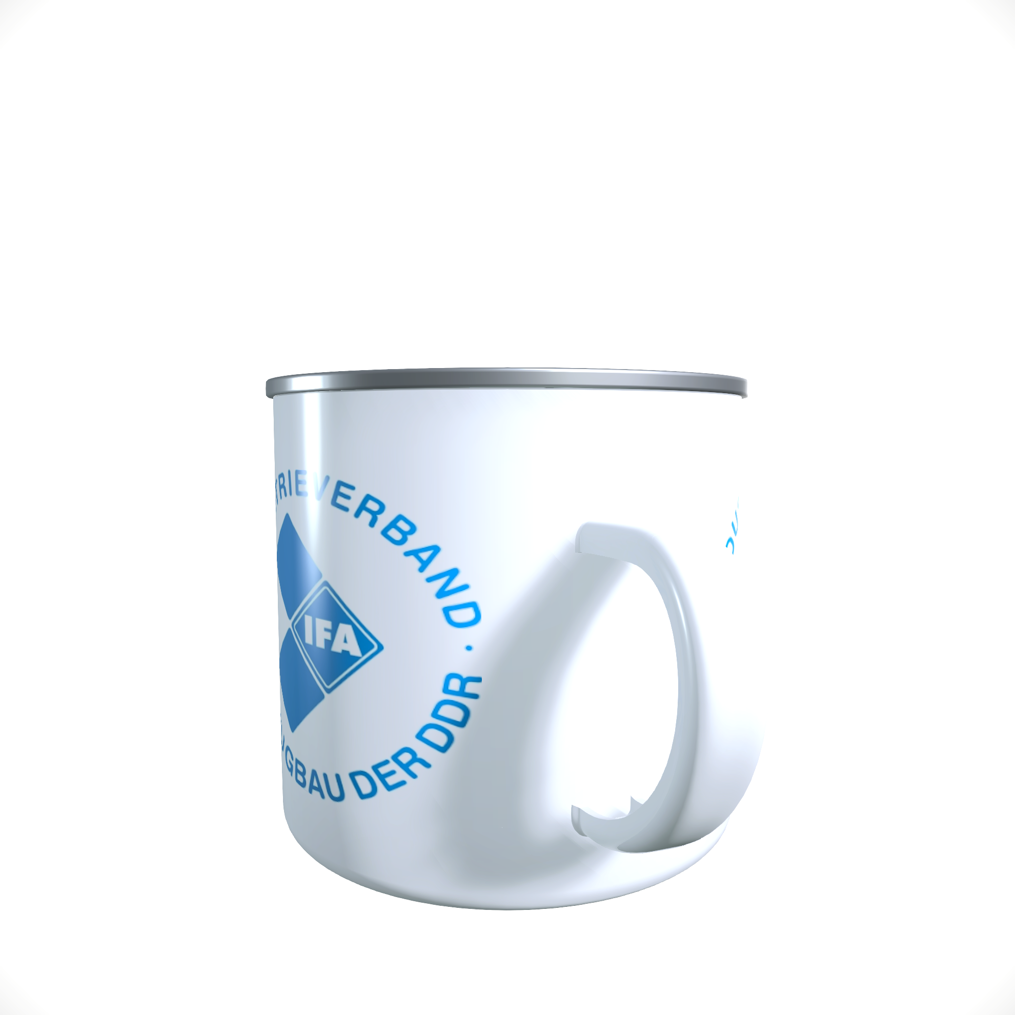 Emailletasse / Tasse IFA Industrieverband Fahrzeugbau der DDR