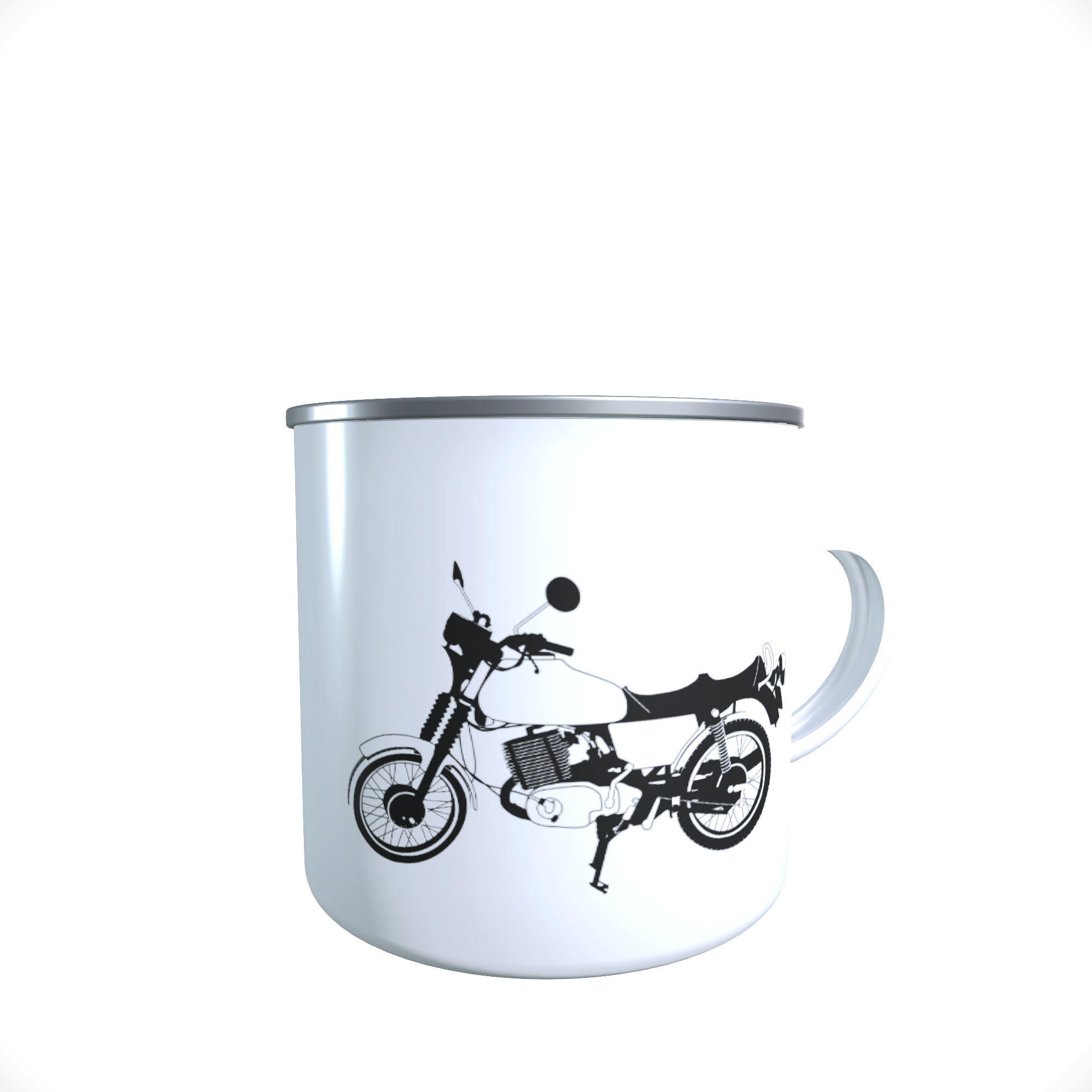 Emailletasse / Tasse MZ ETZ Motorrad DDR