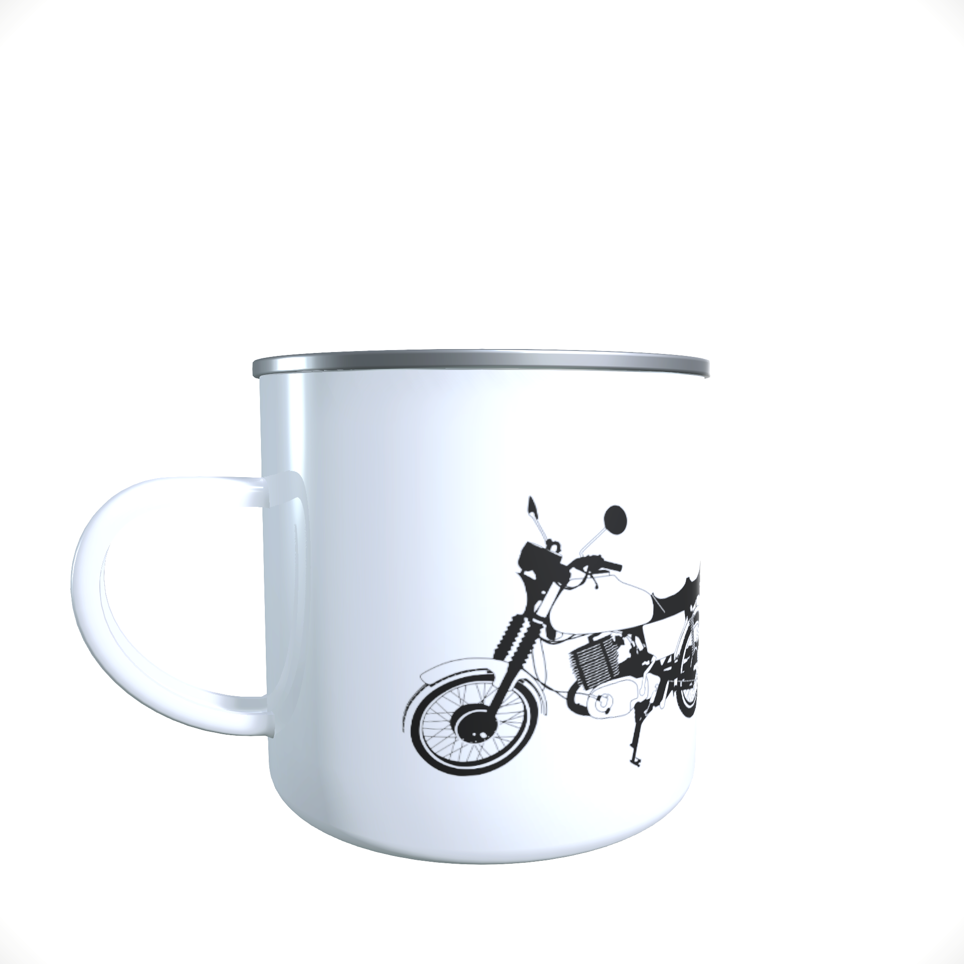 Emailletasse / Tasse MZ ETZ Motorrad DDR