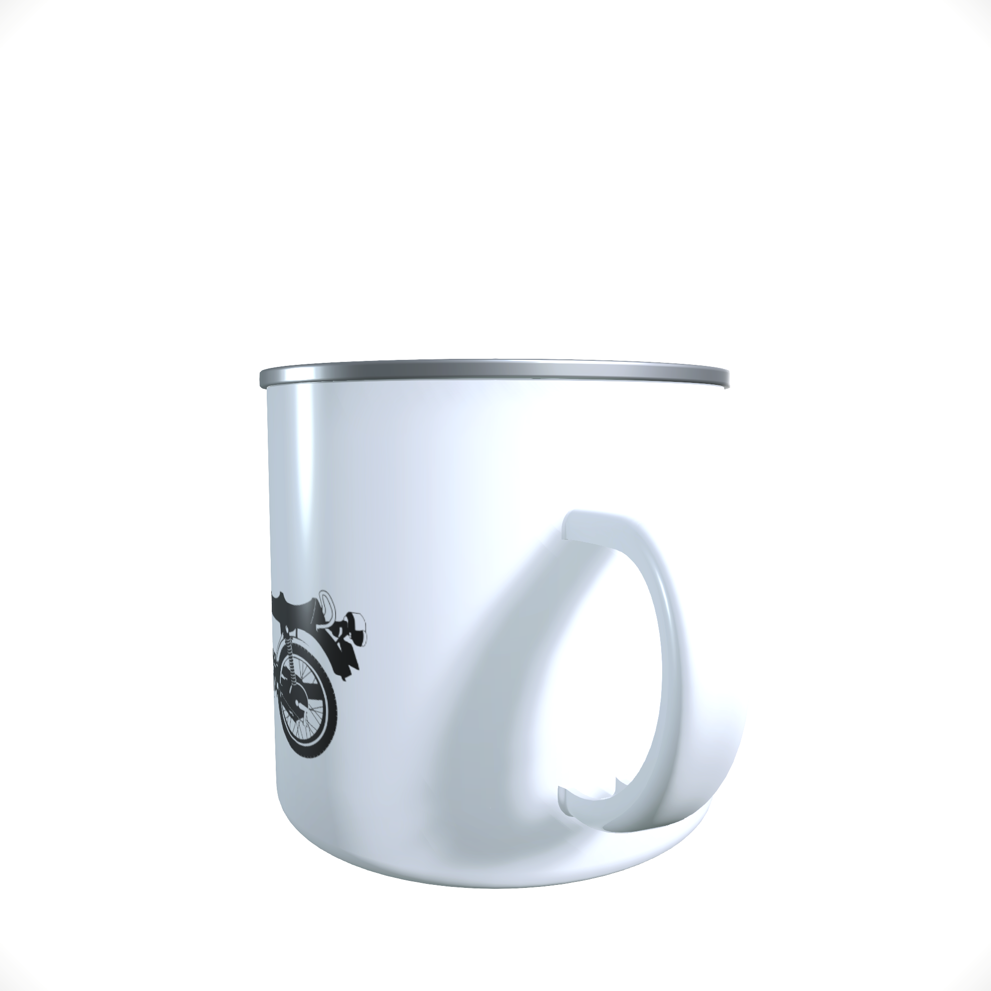Emailletasse / Tasse MZ ETZ Motorrad DDR