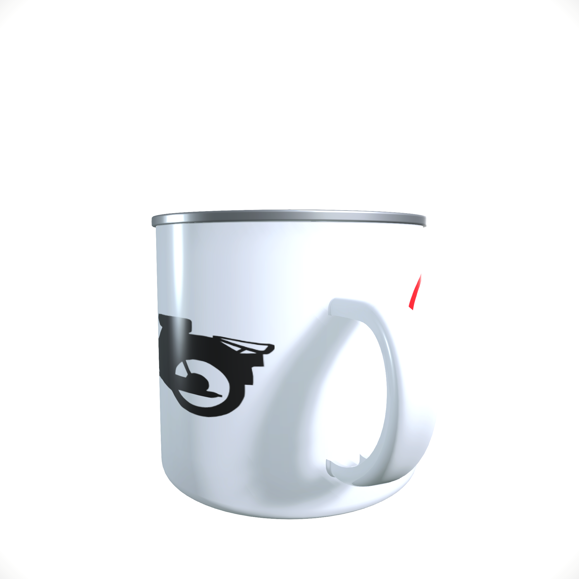 Emailletasse / Tasse IFA Simson Star Herzschlag