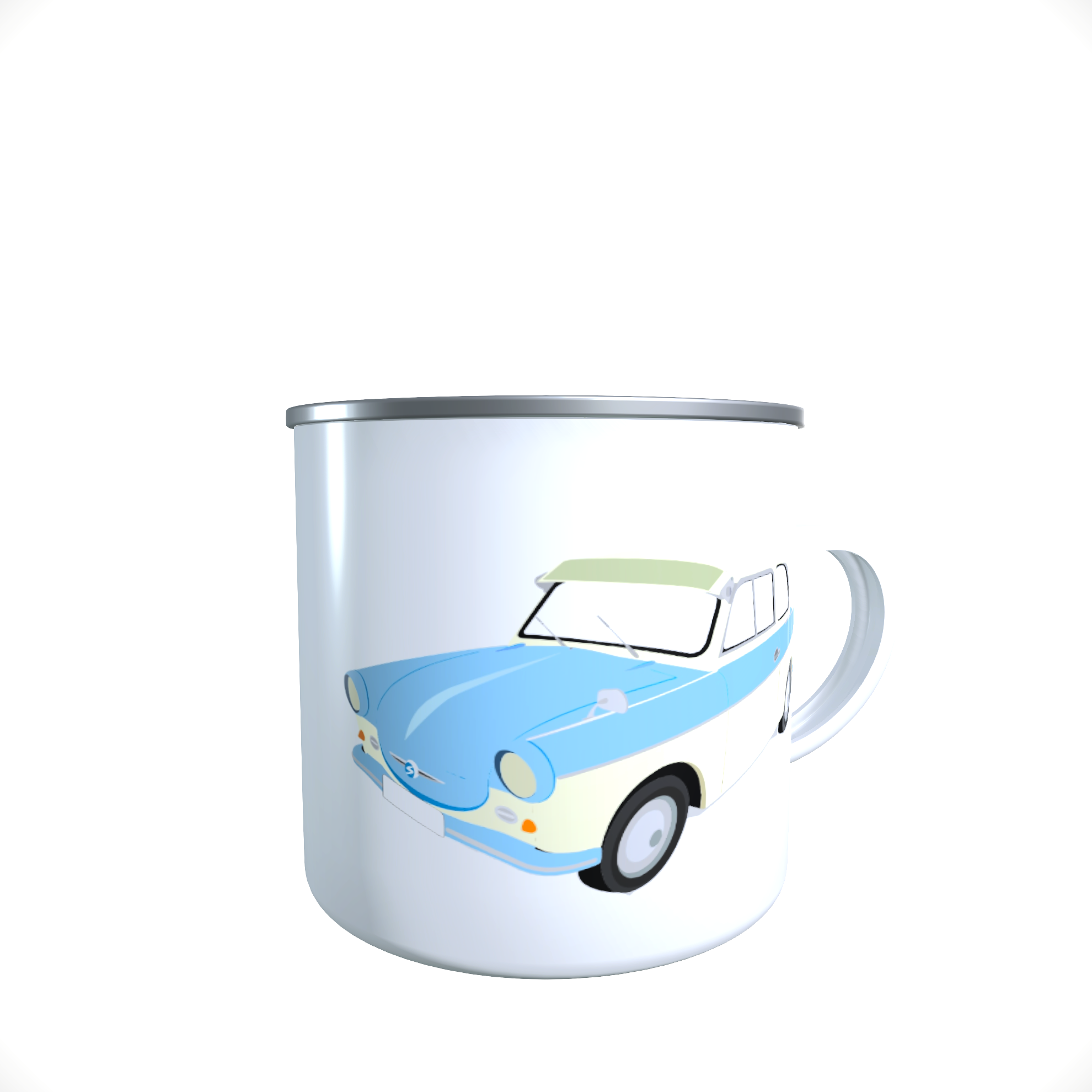 Emailletasse / Tasse IFA Trabant 600