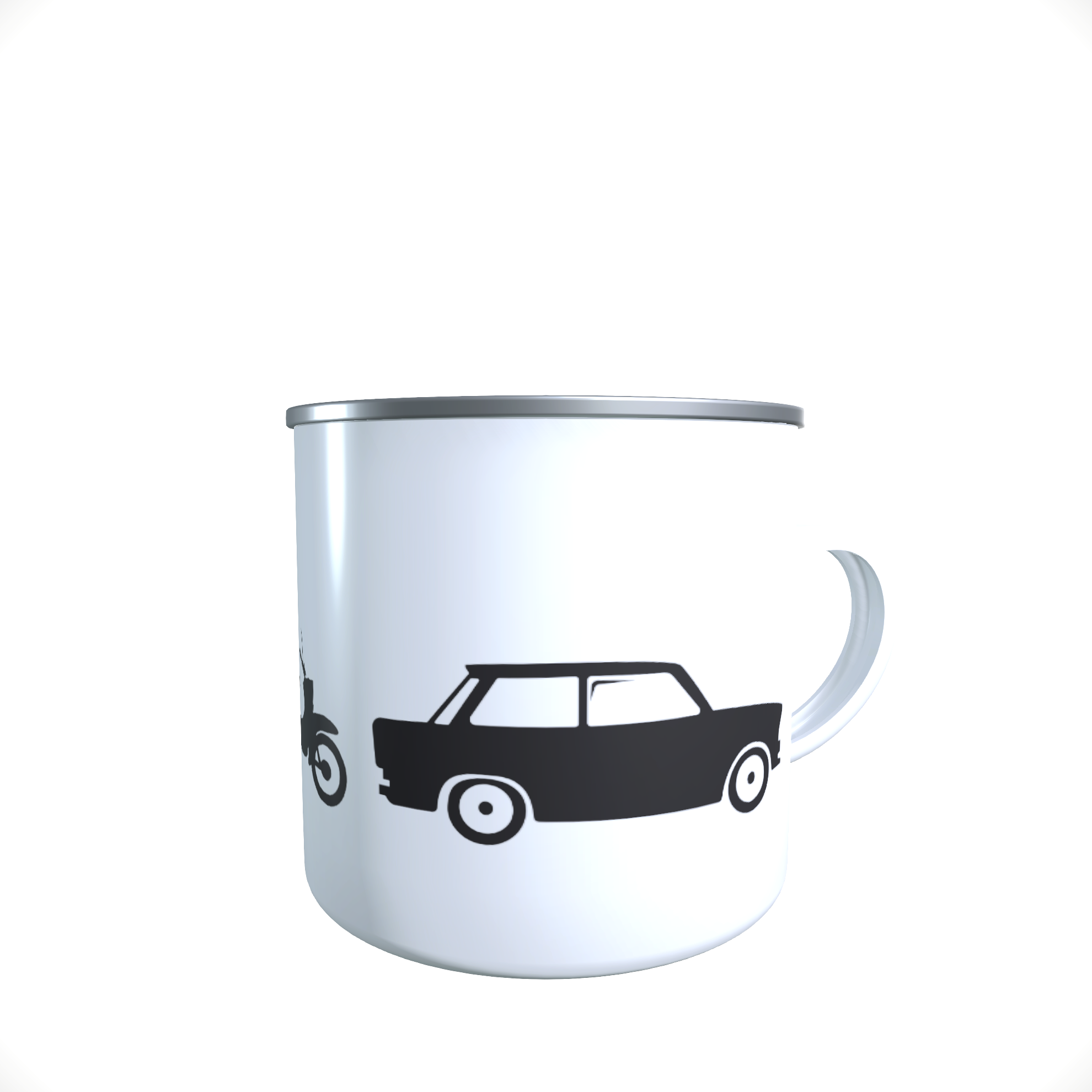 Emailletasse / Tasse IFA Simson Schwalbe Trabant Evolution