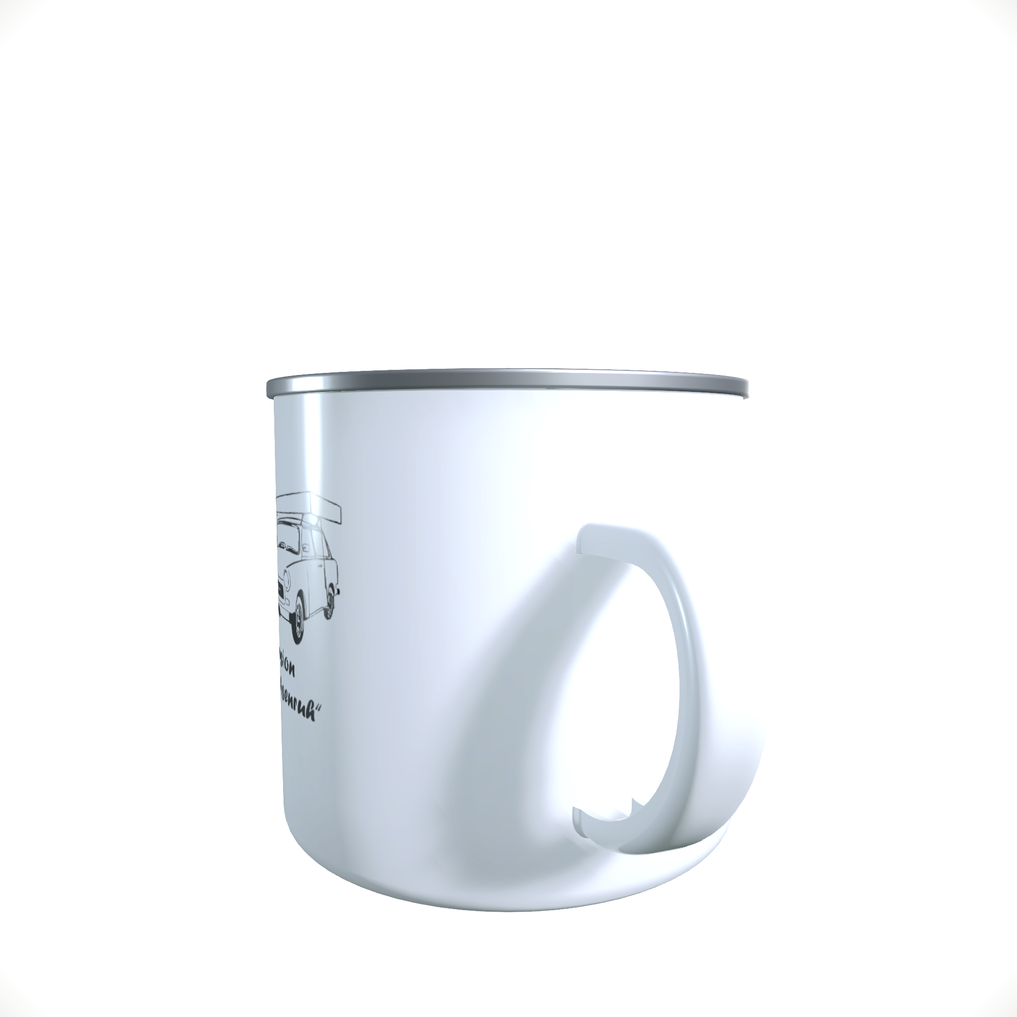 Emailletasse / Tasse IFA Trabant Pension Sachsenruh