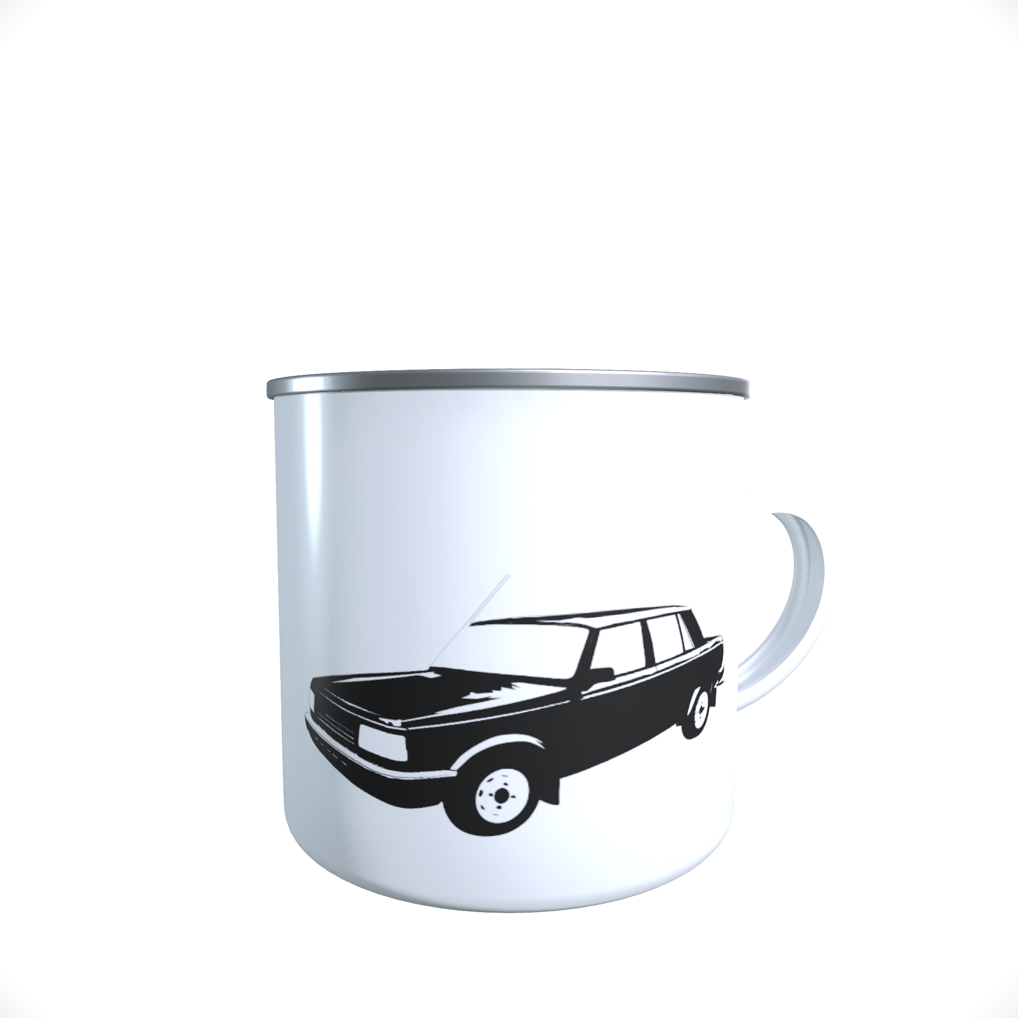 Emailletasse / Tasse IFA Wartburg 1.3