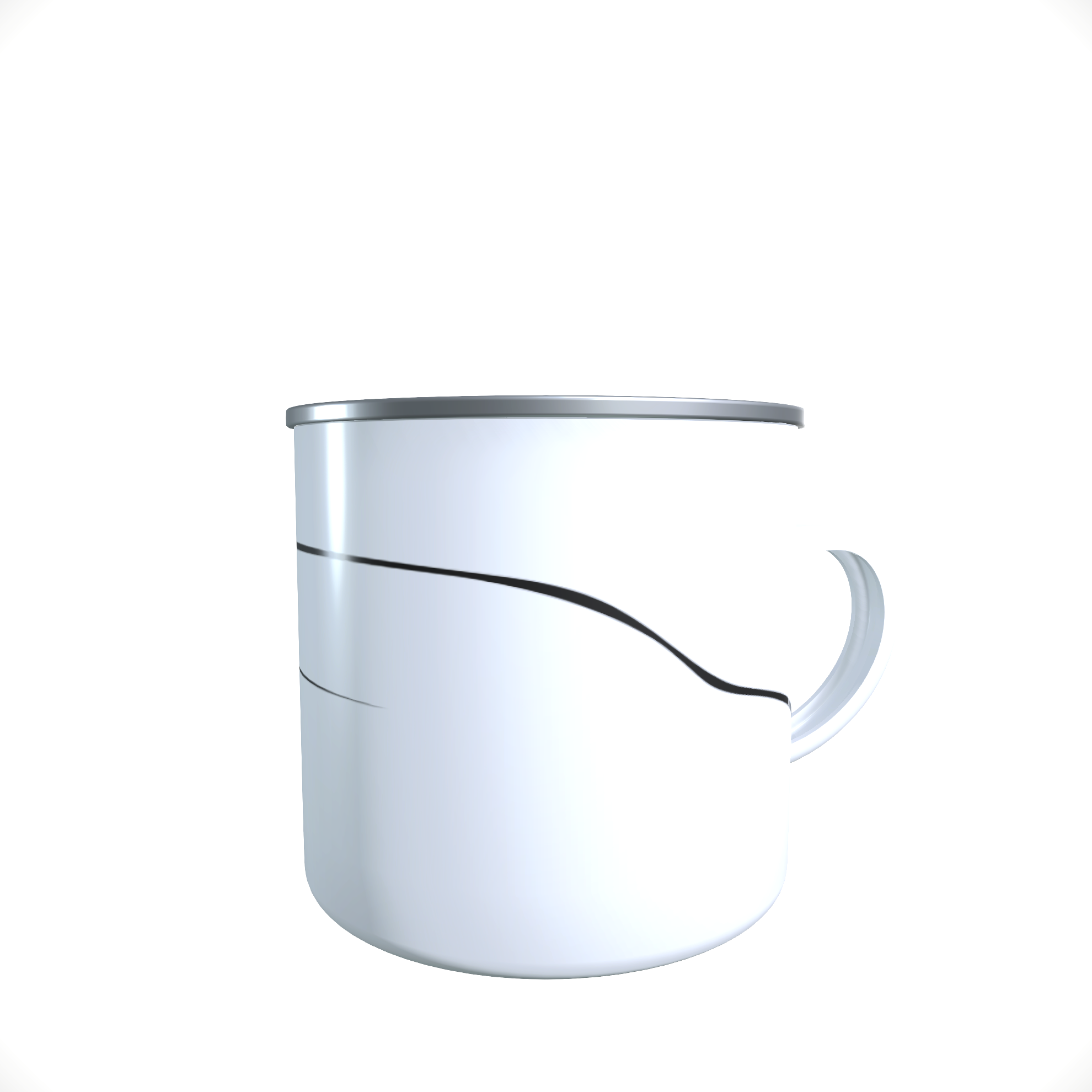 Emailletasse / Tasse IFA Wartburg 311 Silhouette