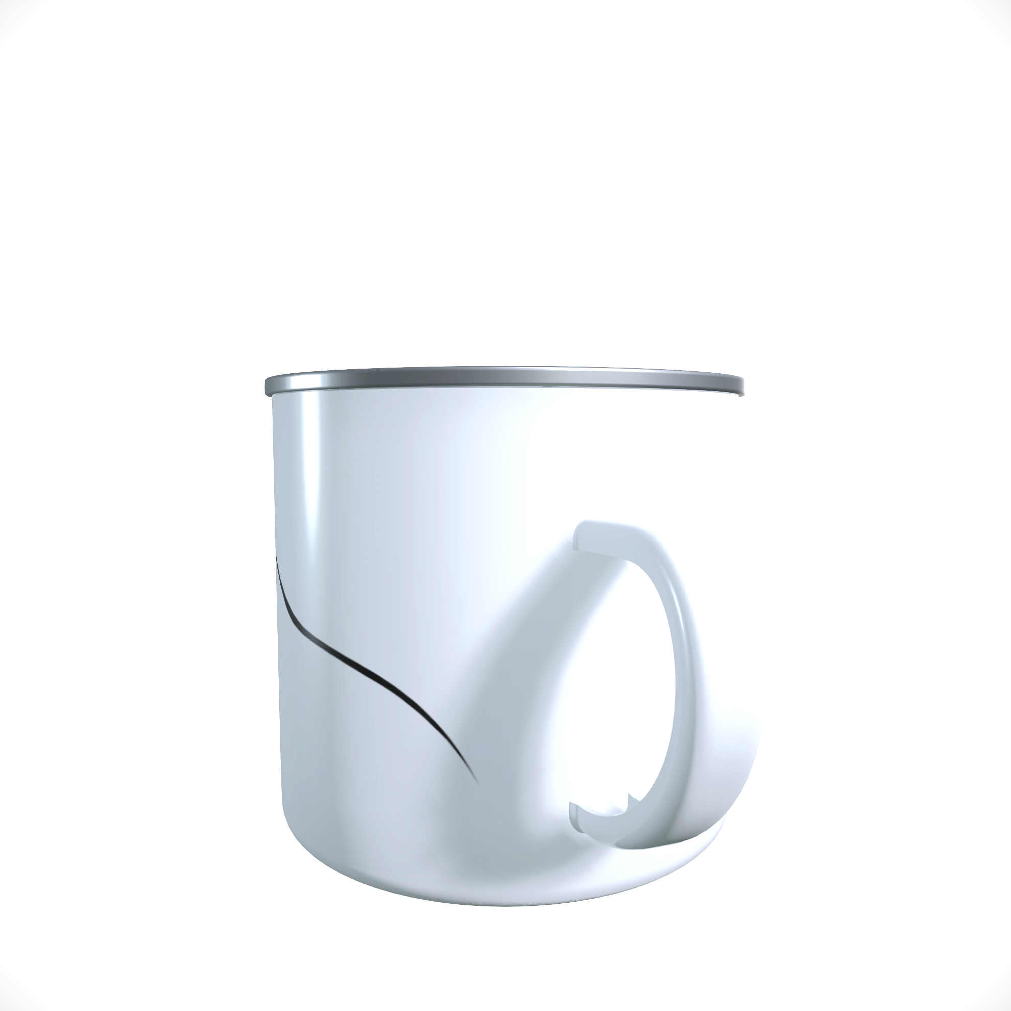 Emailletasse / Tasse IFA Wartburg 311 Silhouette