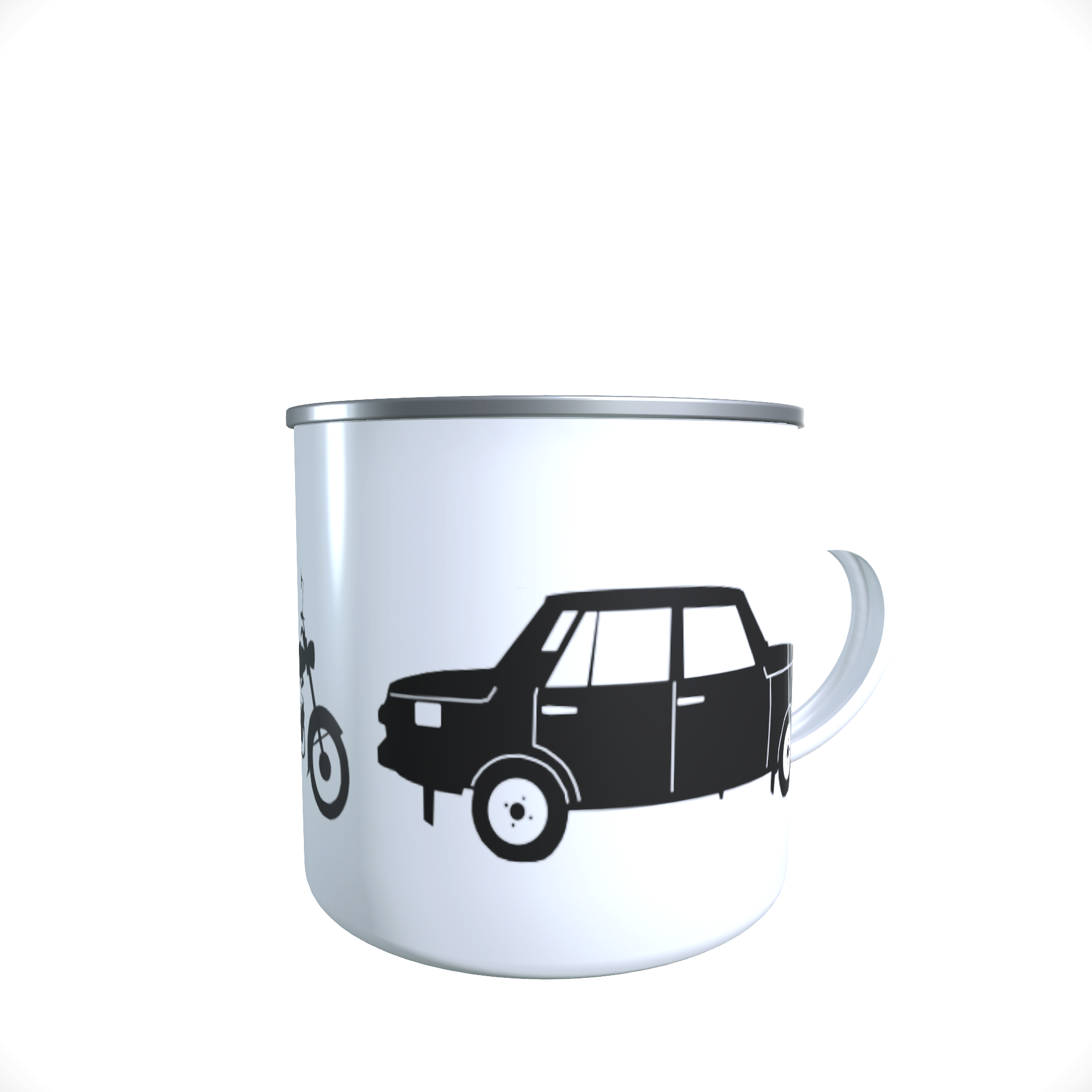 Emailletasse / Tasse IFA Simson S51 Wartburg Evolution