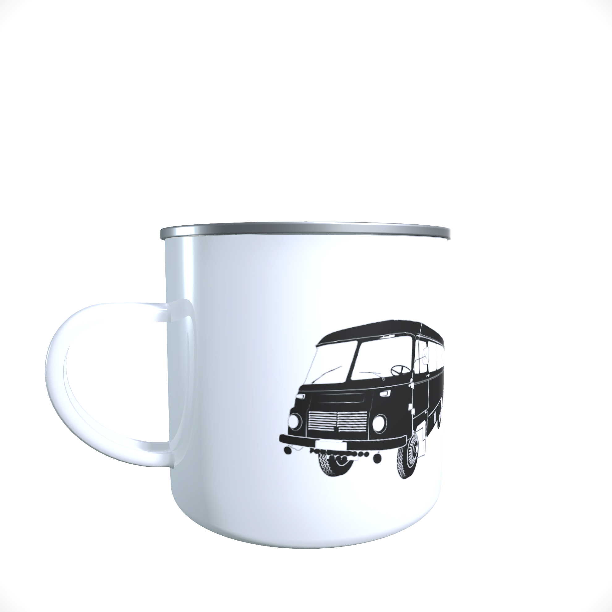 Emailletasse / Tasse IFA Robur Bus DDR