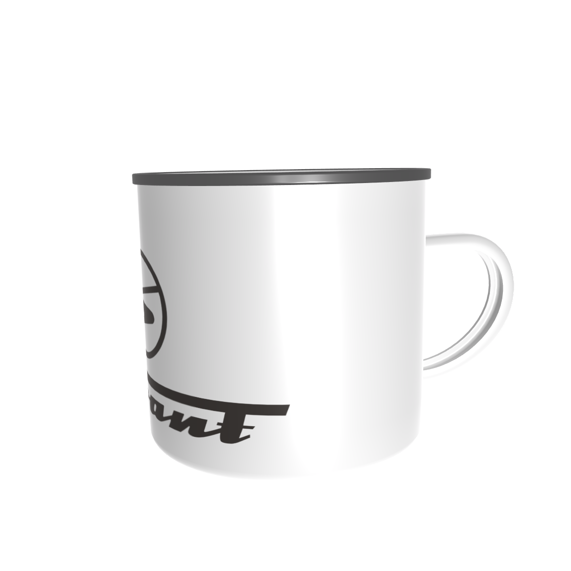 Emailletasse / Tasse IFA Trabant Sachsenring Logo