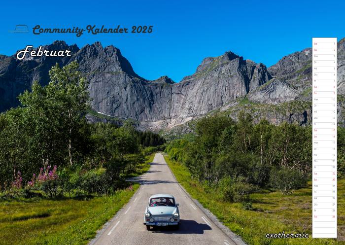 PappenForum.de Community Kalender 2025 A3, Querformat / IFA Sachsenring Trabant Kalender 2025