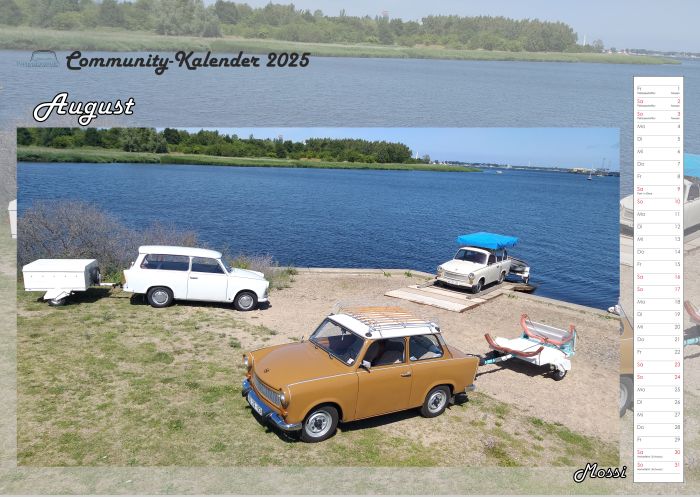 PappenForum.de Community Kalender 2025 A3, Querformat / IFA Sachsenring Trabant Kalender 2025