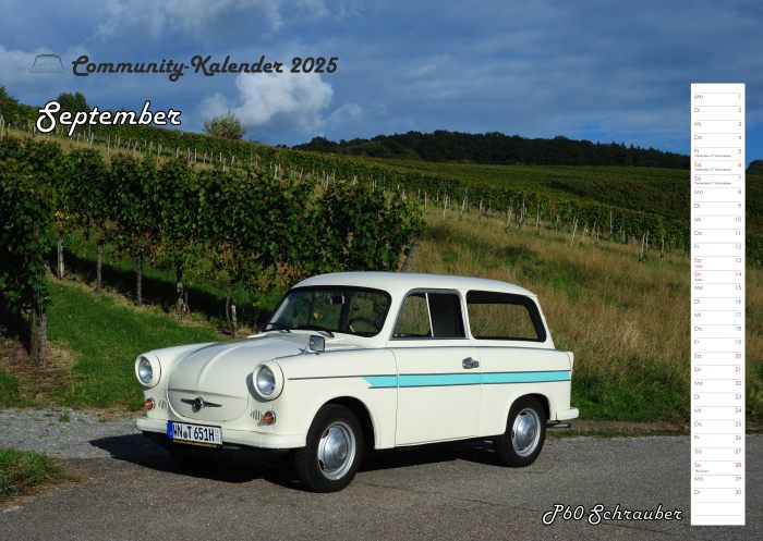 PappenForum.de Community Kalender 2025 A3, Querformat / IFA Sachsenring Trabant Kalender 2025