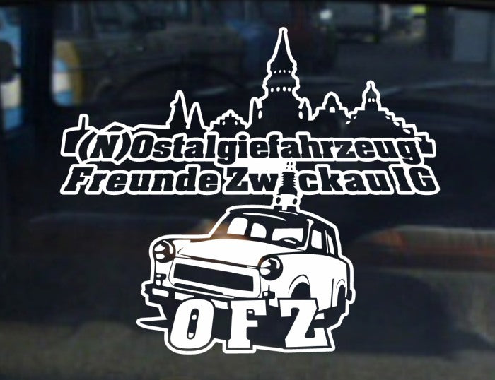 (N)Ostalgiefahrzeug Freunde Zwickau IG KFZ - Aufkleber