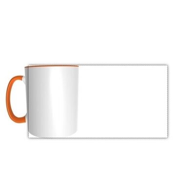 Kaffeepott / Fototasse online gestalten mit Ihrem Foto, orange