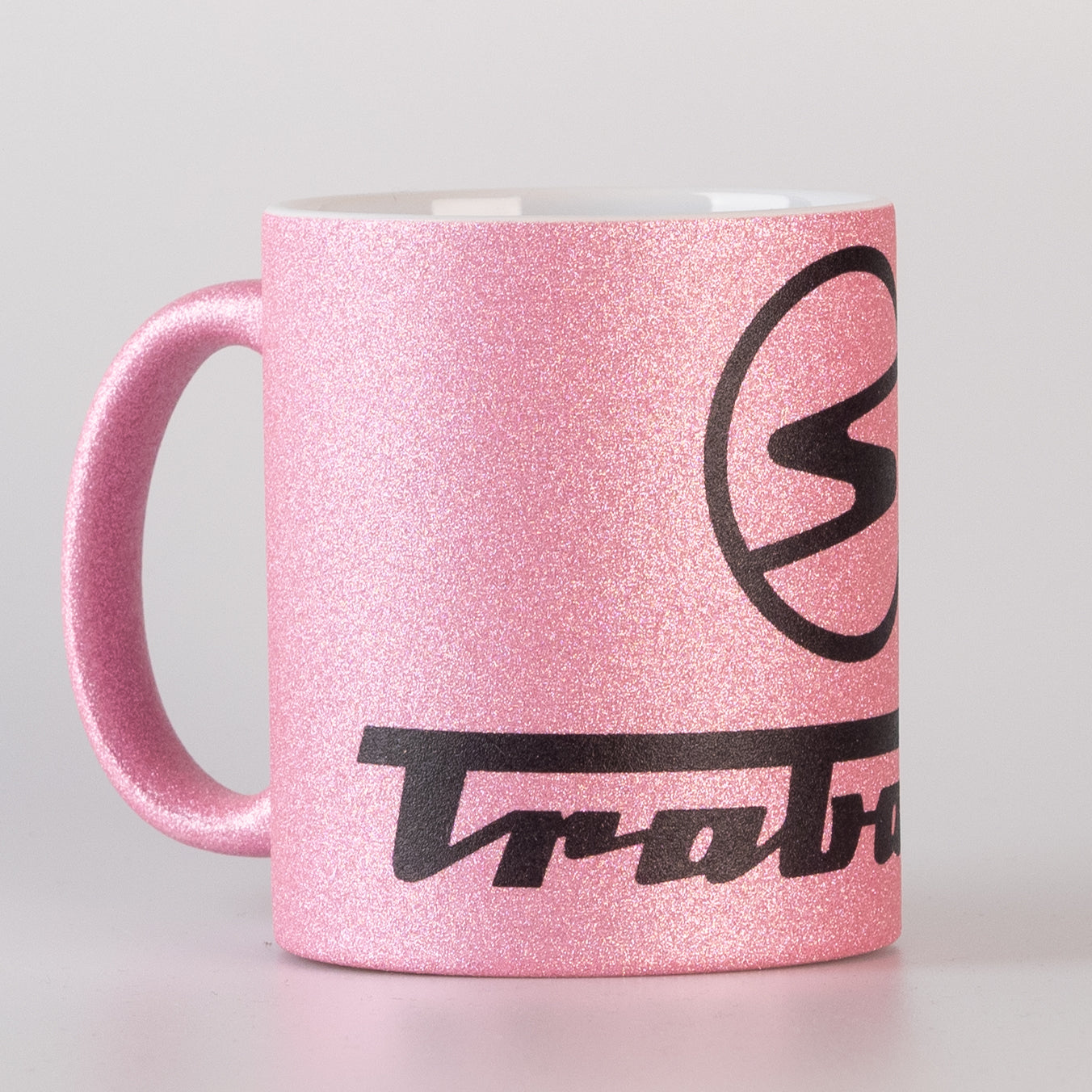 Glittertasse, Glitzertasse Sachsenring Trabant, pink