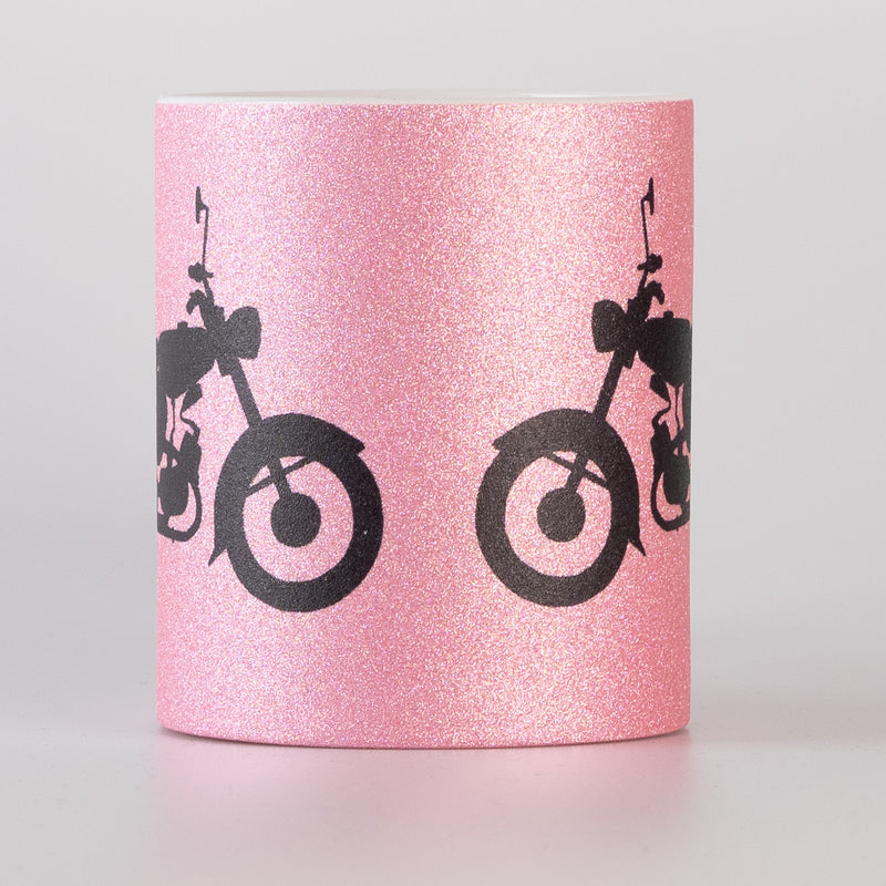 Glittertasse, Glitzertasse Simson S51, pink