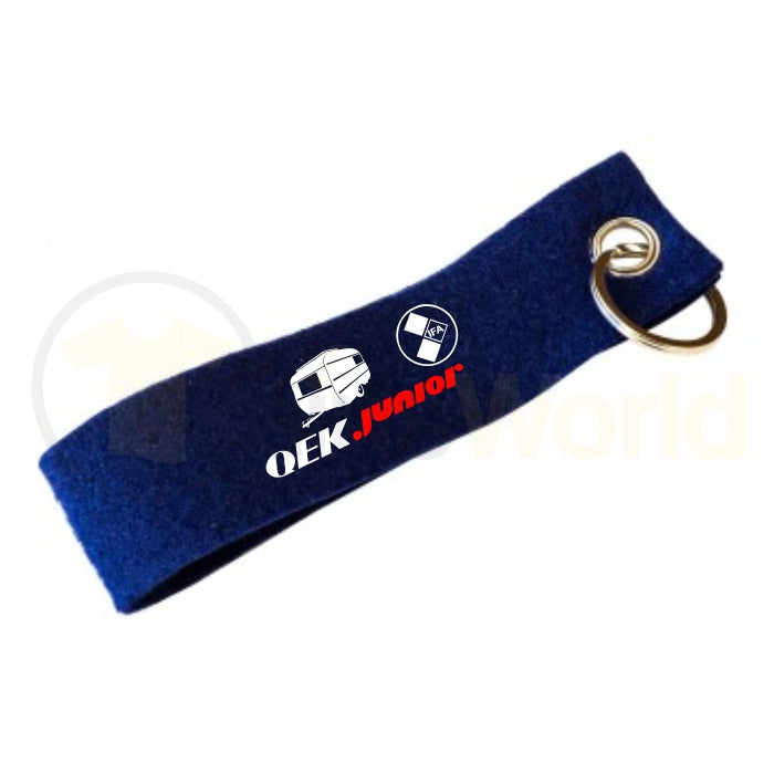 Filz-Schlüsselanhänger QEK Junior Logo, verschiedene Farben