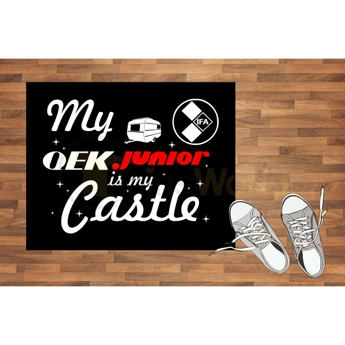Fußmatte QEK "My QEK Junior is my Castle", schwarz