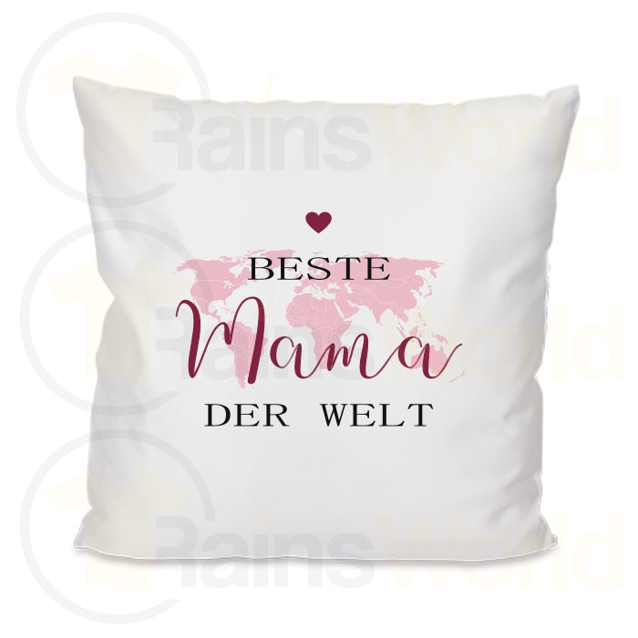 Kissen "Beste Mama der Welt", satiniert, 35cm x 35cm