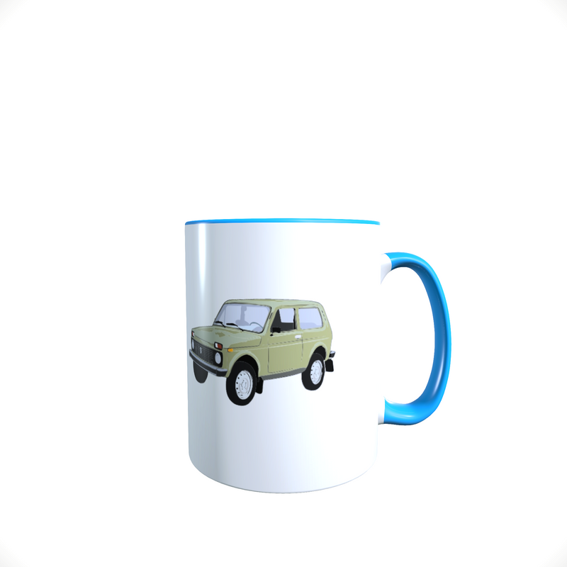 Kaffeepott, Tasse Lada Niva (farbig)