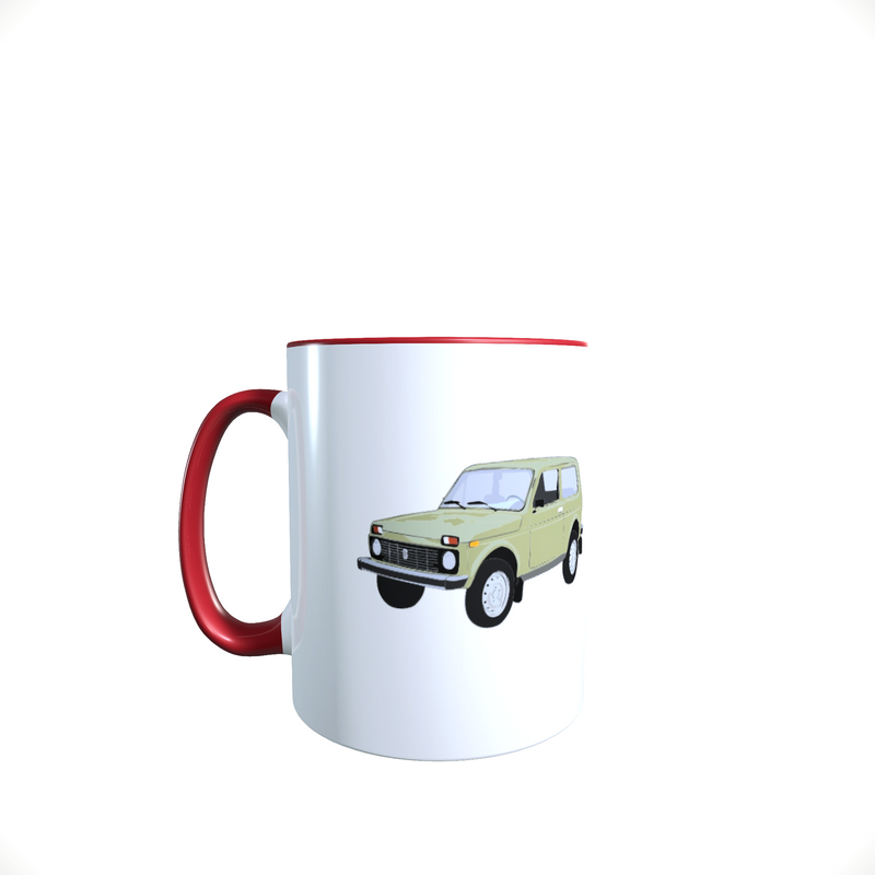 Kaffeepott, Tasse Lada Niva (farbig)