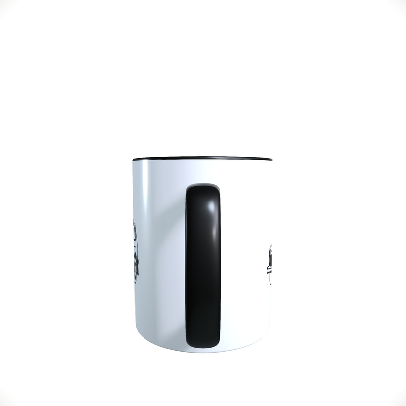 Kaffeepott, Tasse Lada Niva (schwarz/weiss)