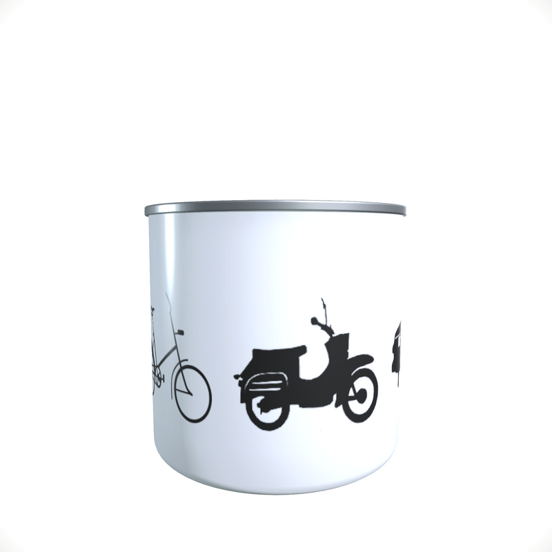Emailletasse / Tasse IFA Simson Schwalbe Wartburg Evolution